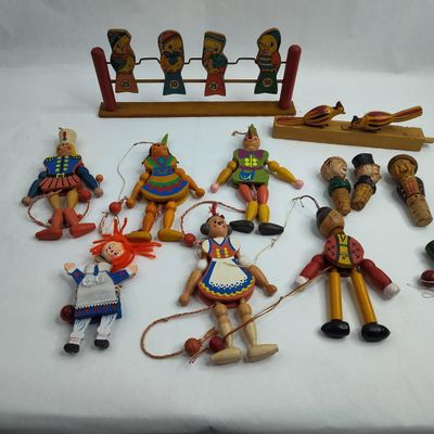 Sale Photo Thumbnail #441: Hand-Painted Wood Folk Art Toy Set