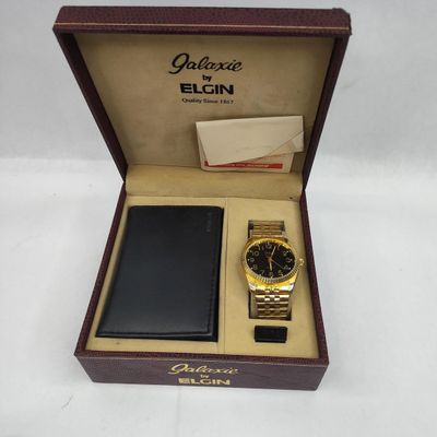 Sale Photo Thumbnail #433: Elgin Galaxie Men's Watch & Wallet Set