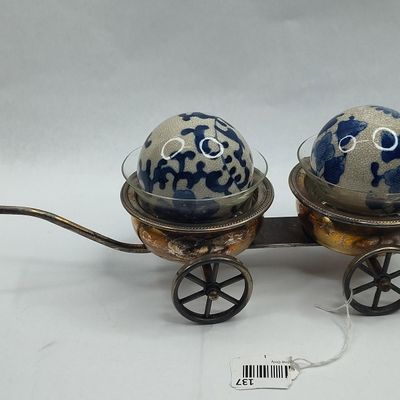 Sale Photo Thumbnail #137: F.B. Rogers Silver Condiment Carriage