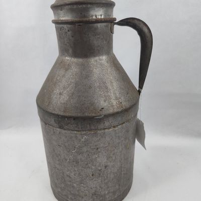 Sale Photo Thumbnail #400: Galv. Metal Milk Can w/ Lid