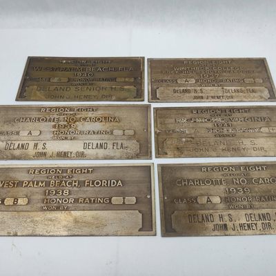 Sale Photo Thumbnail #150: Etched Brass Band Award Plaques