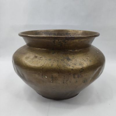 Sale Photo Thumbnail #271: Hand Hammered Brass Lota Form Vessel