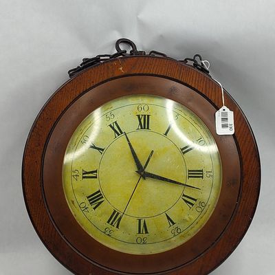 Sale Photo Thumbnail #327: Double-Sided Wooden Pocket Watch Clock