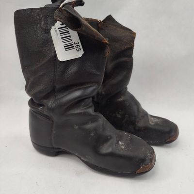 Sale Photo Thumbnail #265: Pair Child Black Leather Boots