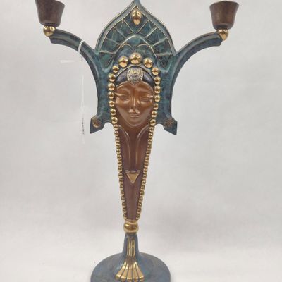 Sale Photo Thumbnail #267: Art Deco Metal 2-Light Candelabrum