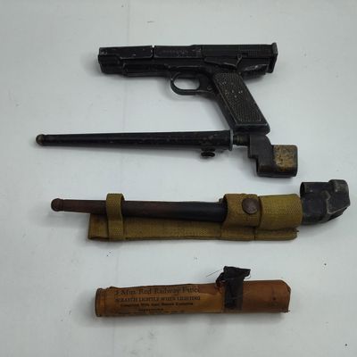 Sale Photo Thumbnail #168: Military & Railroad Set w/ Air Pistol