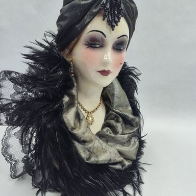 Sale Photo Thumbnail #372: Art Deco Style Ceramic Lady Face Mask
