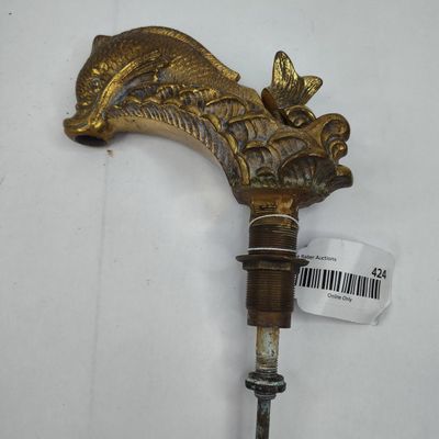 Sale Photo Thumbnail #424: Gilt Brass Dolphin Form Faucet Spout