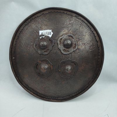 Sale Photo Thumbnail #252: Indo-Persian Engraved Steel Dhal Shield