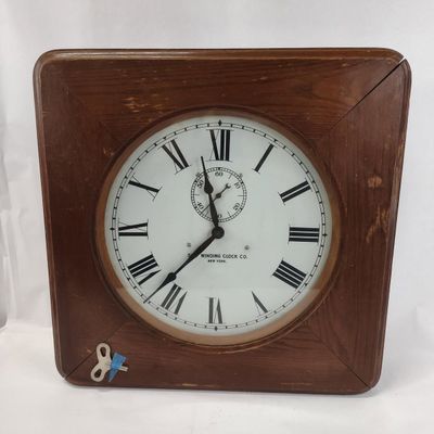 Sale Photo Thumbnail #9: Self Winding Clock Co. Wood Wall Clock