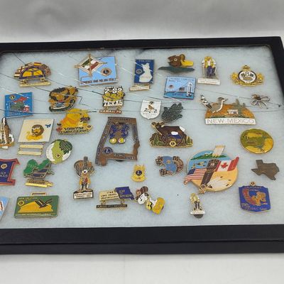 Sale Photo Thumbnail #238: Lions Clubs Enameled Pins, Set