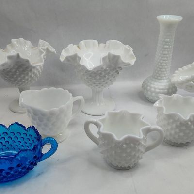 Sale Photo Thumbnail #47: Hobnail Pattern Glass Items