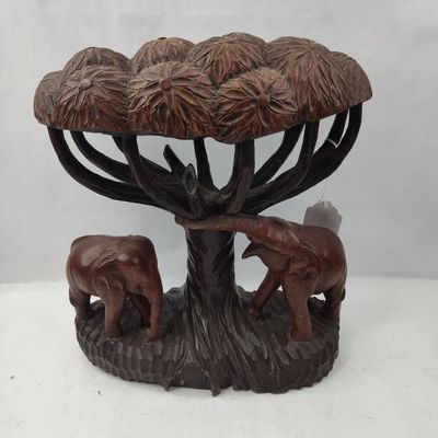 Sale Photo Thumbnail #256: Carved Wood Sculpture of Elephants