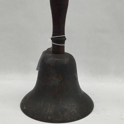 Sale Photo Thumbnail #355: Cast Metal Bell w/ Turned Wood Handle