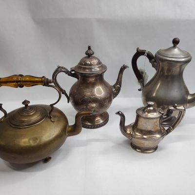 Sale Photo Thumbnail #448: Silver, Pewter & Brass Tea & Coffee