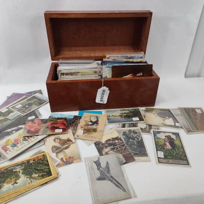 Sale Photo Thumbnail #114: Postcards & Greetings in Wood Chest