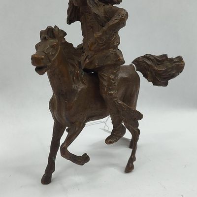 Sale Photo Thumbnail #331: Native American Warrior Cast Sculpture