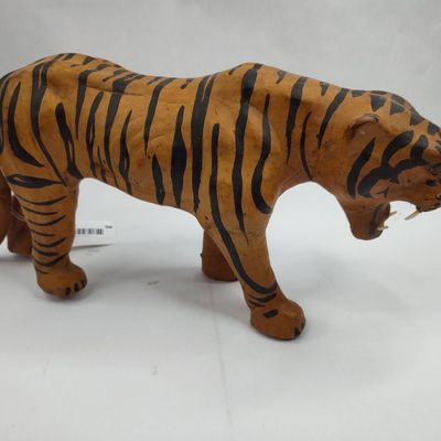 Sale Photo Thumbnail #98: Leather Wrapped Tiger Figurine