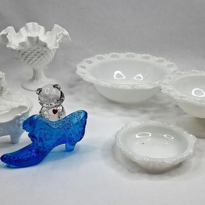 Sale Photo Thumbnail #505: Milk & Decorative Glass Ornament Set