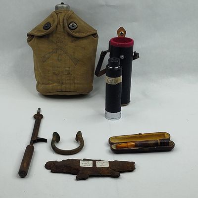 Sale Photo Thumbnail #135: US Army Canteen & Tasco Telescope Set