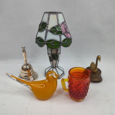 Sale Photo Thumbnail #403: Stained Glass & Table Objects