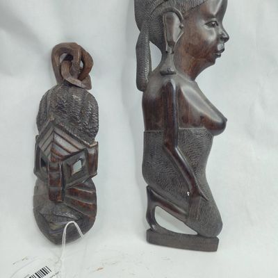 Sale Photo Thumbnail #282: Pair African Hardwood Figural Figures