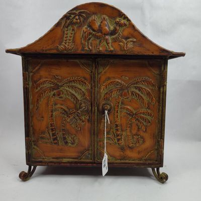 Sale Photo Thumbnail #26: Embossed Metal Camel Cabinet
