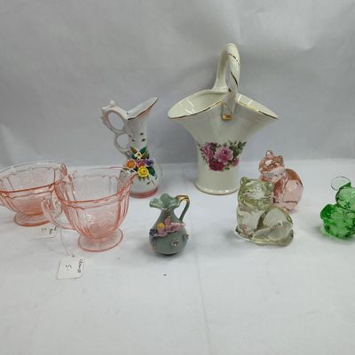 Sale Photo Thumbnail #177: Glass & Porc. Items Set