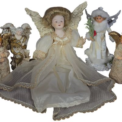 Sale Photo Thumbnail #90: An Assortment of Decorative Christmas Angel Figurines and Ornaments including Teena Flanner Collection