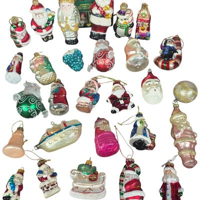 Sale Photo Thumbnail #15: A Collection of Blown Glass Holiday Figural Ornaments including Old World Christmas