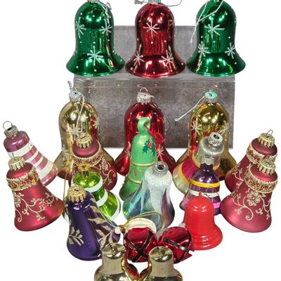 Sale Photo Thumbnail #83: A Group of Vintage and Contemporary Bell Form Christmas Ornaments