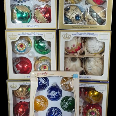 Sale Photo Thumbnail #28: A Collection of Vintage Glass Christmas Ornaments Including Lanissa and The Imperial Collection