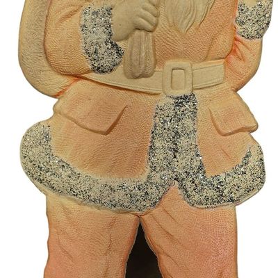 Sale Photo Thumbnail #99: Vintage Embossed Paper Pulp Santa Claus Tabletop Easel Decoration