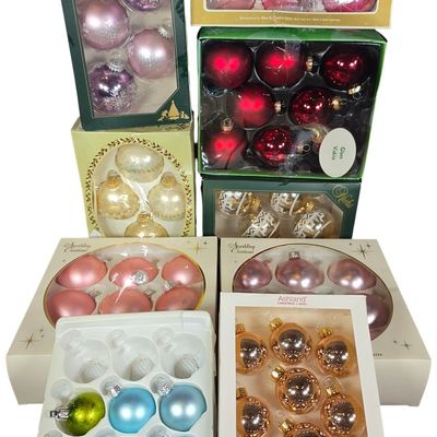 Sale Photo Thumbnail #34: A Collection of Christmas by Krebs, Lanissa, and Assorted Glass Christmas Tree Ornaments