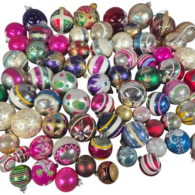 Sale Photo Thumbnail #18: Vintage Blown Glass Christmas Ornaments Including Shiny Brite