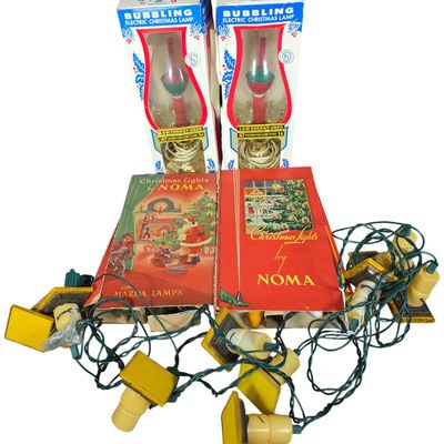 Sale Photo Thumbnail #36: A Collection of Vintage Noma and ACLA Christmas Lighting Sets including Figural Snowmen