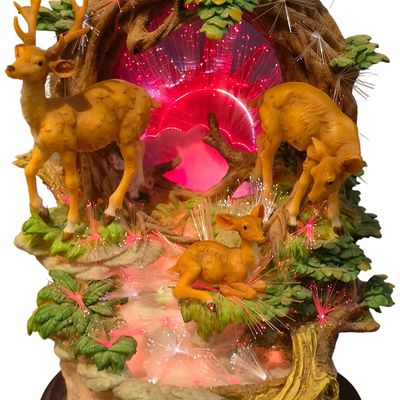 Sale Photo Thumbnail #31: De Capoli Collection Deer Family Fiber Optic Lighted Polyresin Sculpture