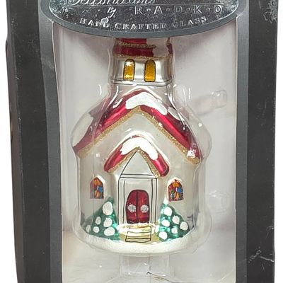 Sale Photo Thumbnail #8: Celebrations by Radko Hand Crafted Glass Church Christmas Ornament 2011