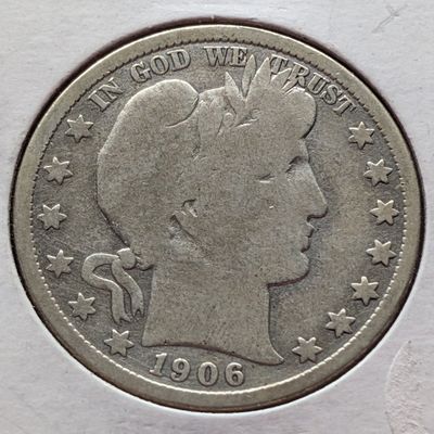 1906-O Barber 90% Silver Half Dollar