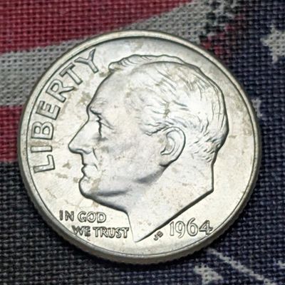 1964-D Roosevelt 90% Silver Dime