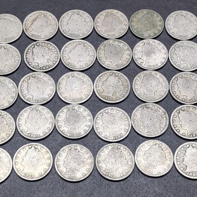 (40) Mixed Dates Liberty Head V Nickels