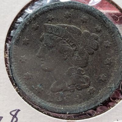 1852 Braided Hair Large Cent - VG
