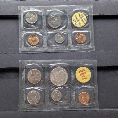 1968 P, D, & S United States Unc. Mint Set, No Envelope - Includes 40% Silver Kennedy Half Dollar