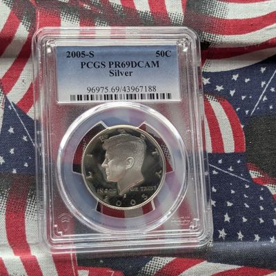 2005-S Kennedy 90% Silver Half Dollar PCGS PR69DCAM