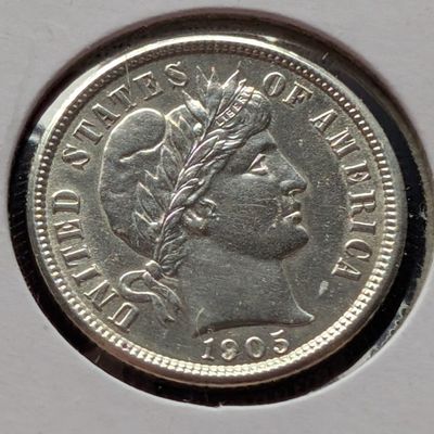 1905 Barber 90% Silver Dime