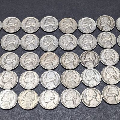 (50) Mixed Dates Jefferson Nickels