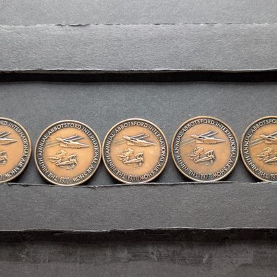 (5) 1970 Canada National Air Show Bronze Commemorative Medallions