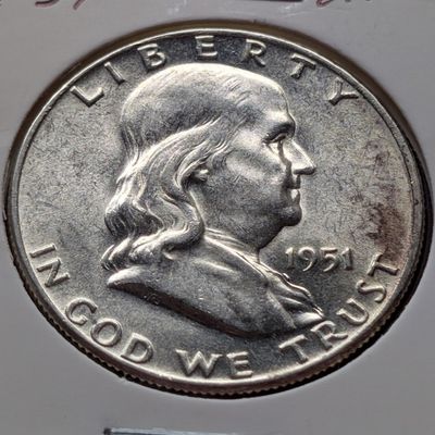 1951 Franklin 90% Silver Half Dollar - Unc.