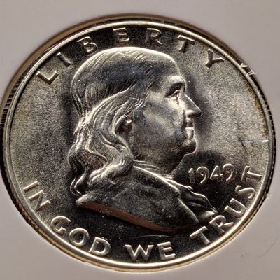 1949-D Franklin 90% Silver Half Dollar - Unc.