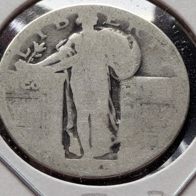 No Date Standing Liberty 90% Silver Quarter